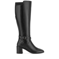 Black Leather/Elastic
