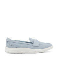 Embossed Light Blue Suede