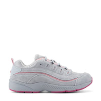 Grey/Pink Suede