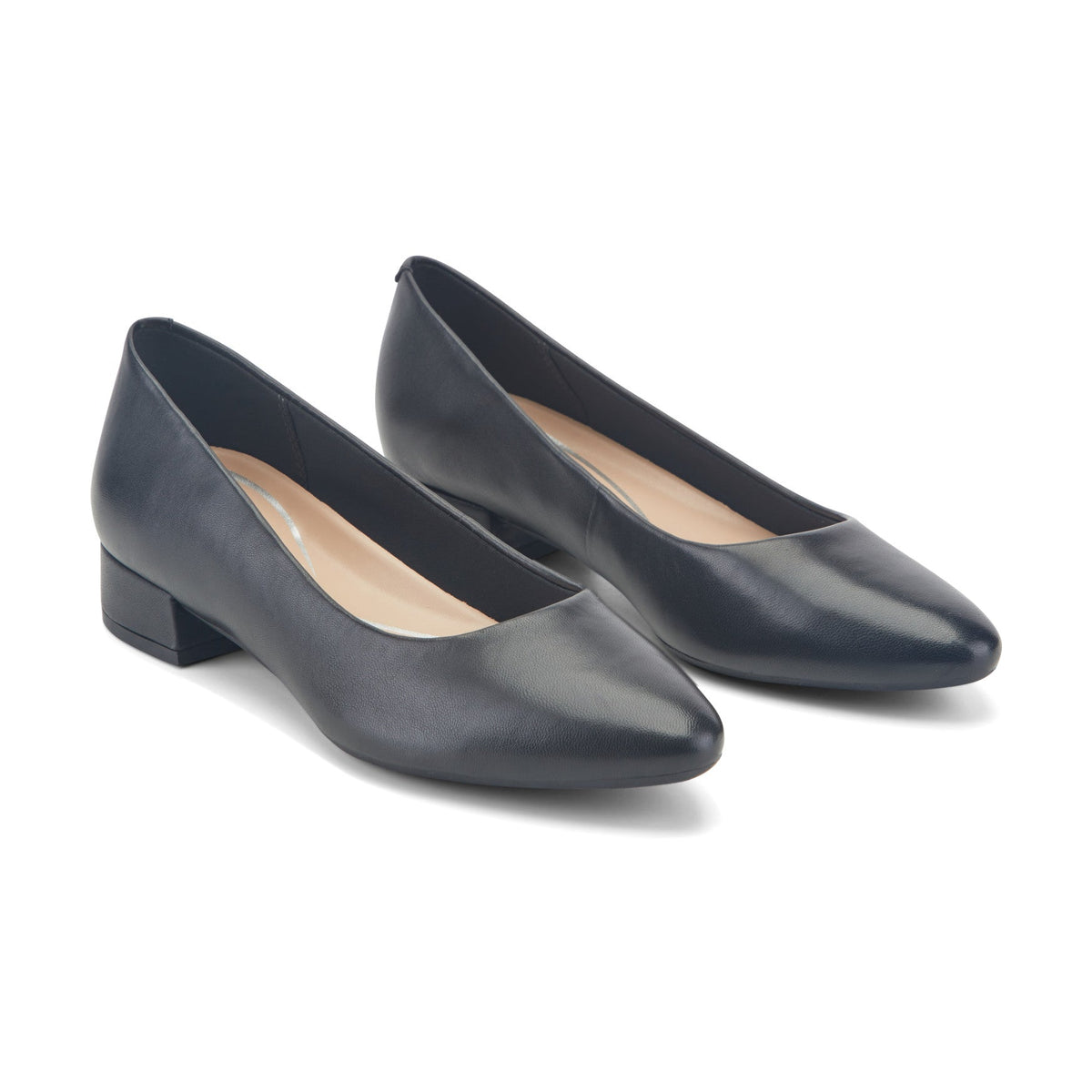 Caldise Leather Low Heel Dress Shoes