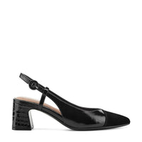Black Suede/Patent Leather